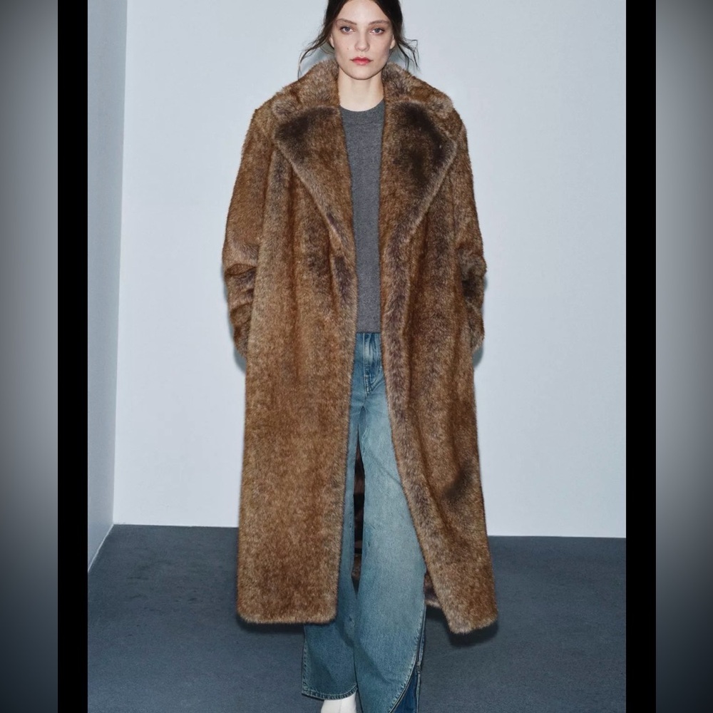 FAUX FUR COAT ZW COLLECTION LIMITED EDITION
